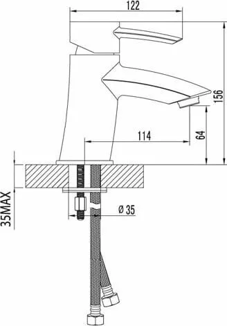 картинка Смеситель для раковины Lemark Atlantiss LM3206C 