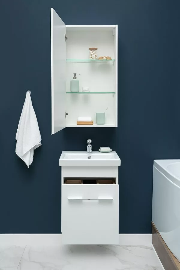 фото Тумба с раковиной Aquanet Августа 50 (Moduo Slim) белый арт. 00254069 