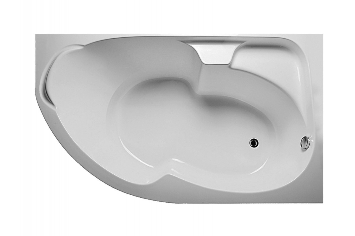картинка Акриловая ванна Relisan Sofi R 170x105 с каркасом и слив-переливом 