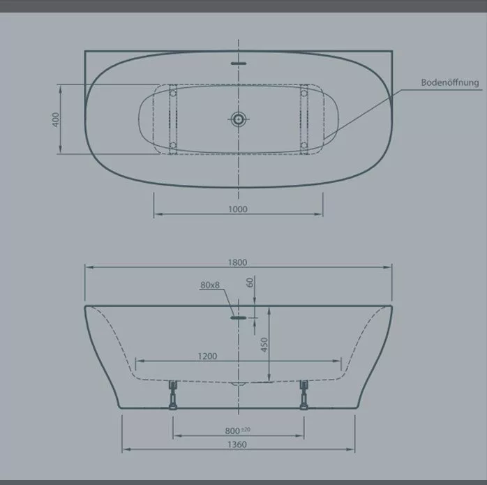 картинка Акриловая ванна Knief Dream Wall пристенная 180х80 