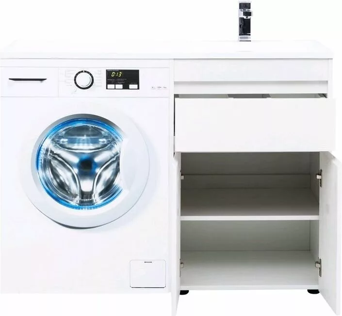 фото Тумба с раковиной Aquanet Токио 120 R белый (напольная, 1 ящик, 2 дверцы) арт. 00239210 