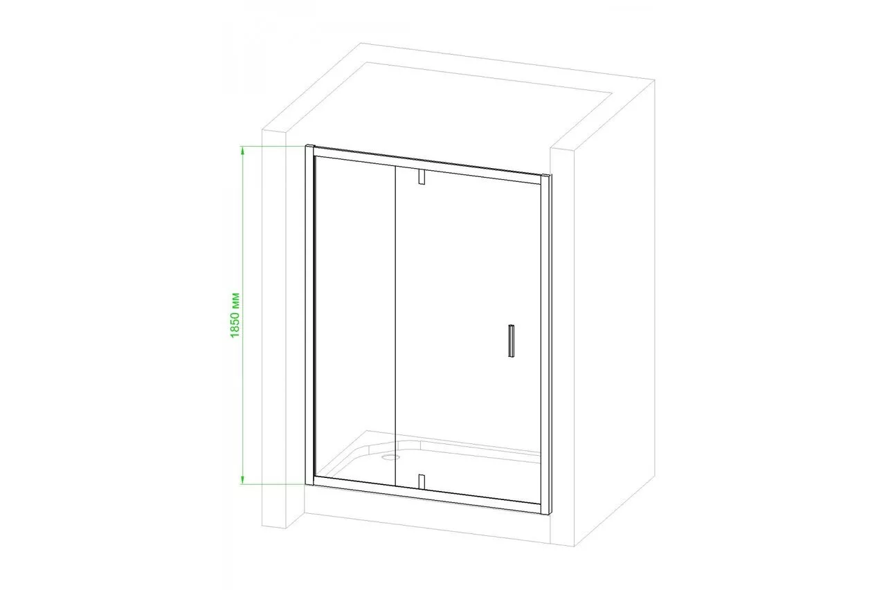 картинка Душевая дверь Royal Bath RB140HV-C-CH 