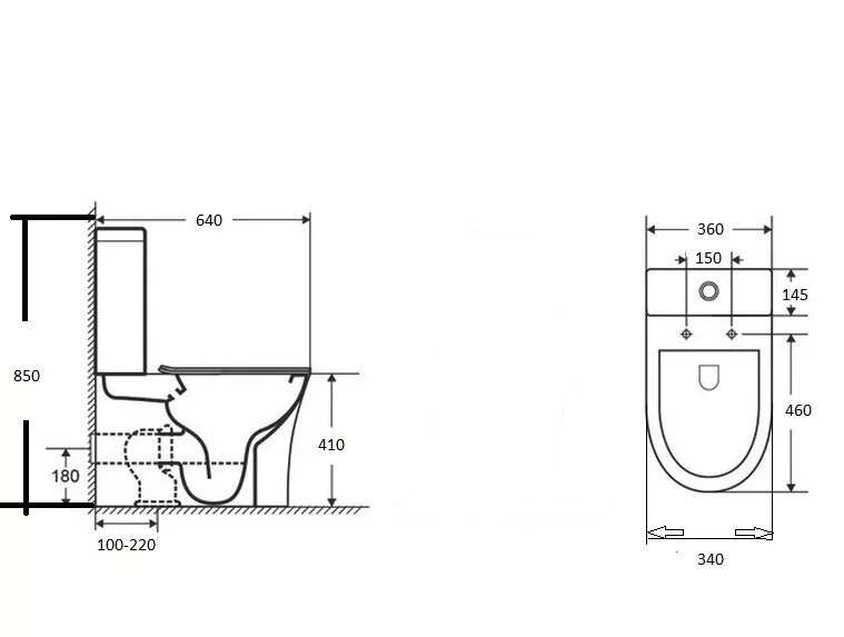 картинка Унитаз-компакт Bolu T-2021 безободковый с сиденьем с микролифтом 