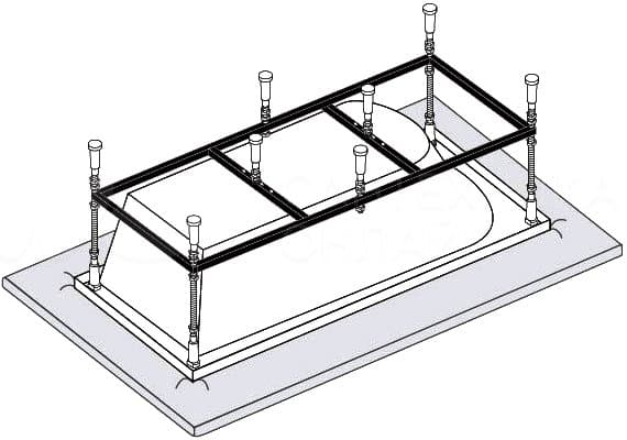 картинка Каркас для ванны Vagnerplast 180x70 ножки S4