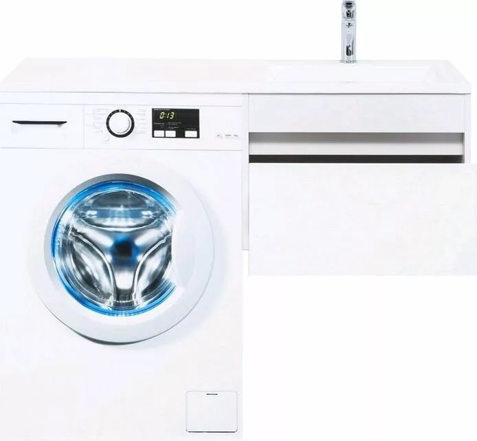 фото Тумба с раковиной Aquanet Токио 120 R белый (подвесная, 1 ящик) арт. 00239213 
