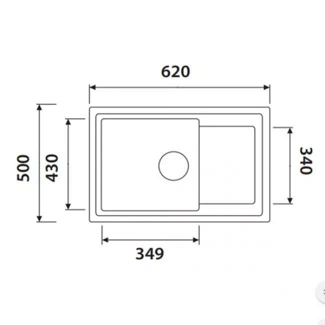 картинка Кухонная мойка KAISER KGMK-6250 гранит KGMK-6250-SB 