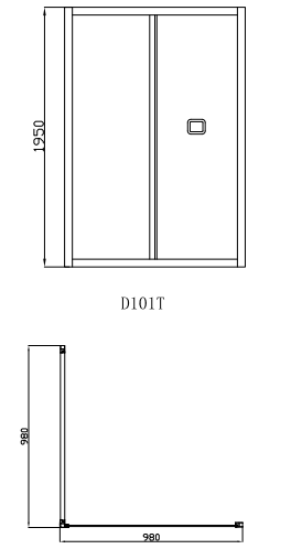 картинка Душевая дверь в нишу Ceruttispa BELLA D101T 