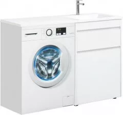 фото Тумба с раковиной Aquanet Токио 120 R белый (напольная, 1 ящик) арт. 00239301 