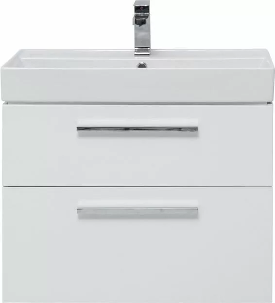 фото Тумба с раковиной Aquanet Nova 75 белый (2 ящика) арт. 00245254 