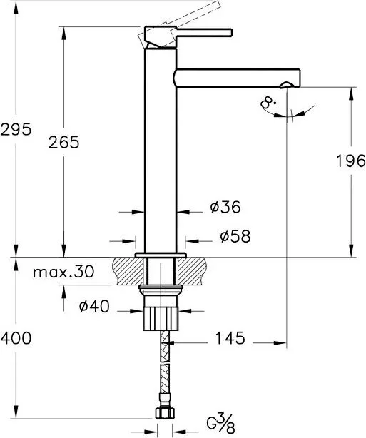 картинка Смеситель VitrA Origin A4255726 для раковины, медный 