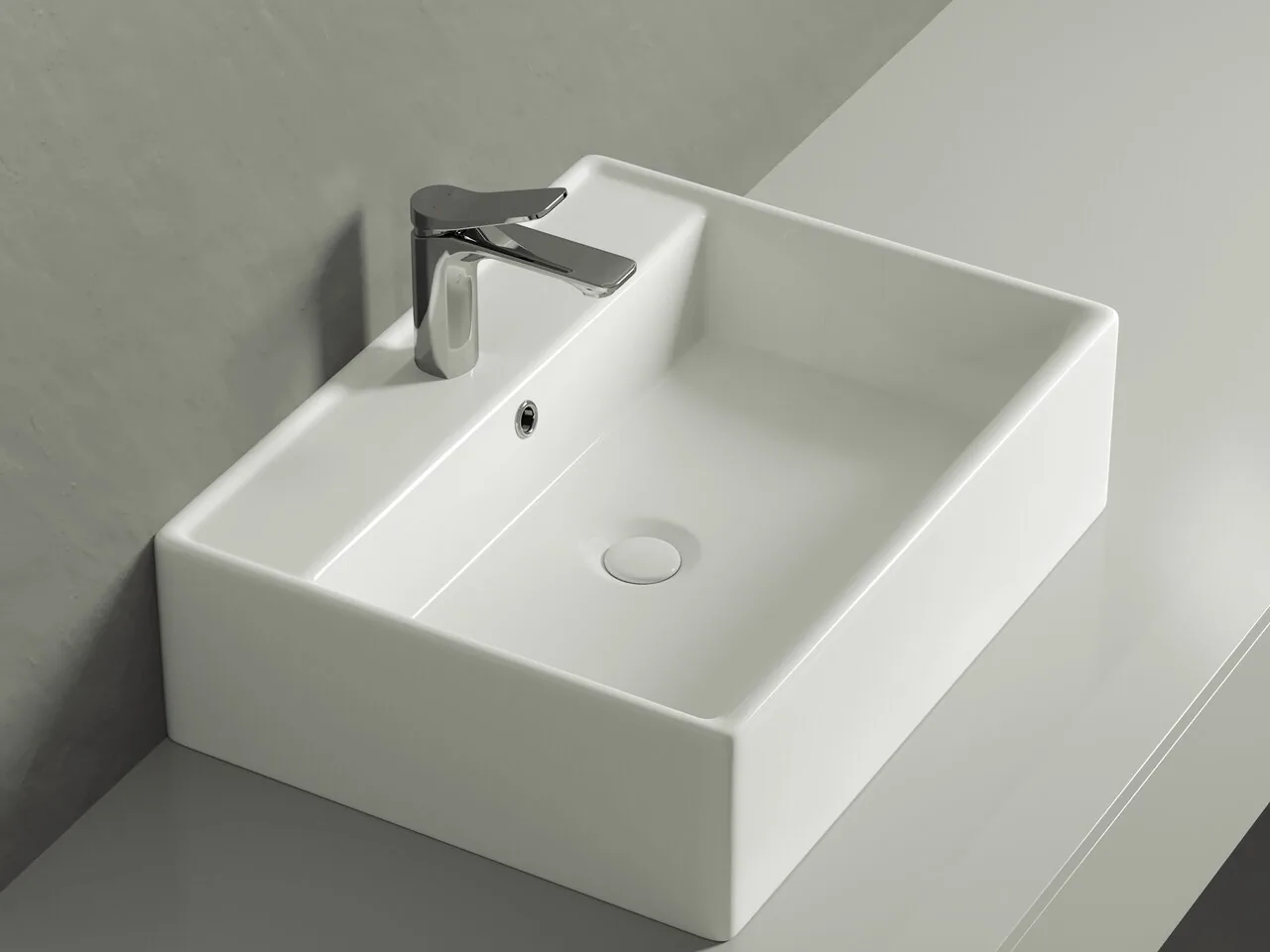 картинка Накладная раковина Ceramicanova Element CN6046 цвет белый 59х45 см 