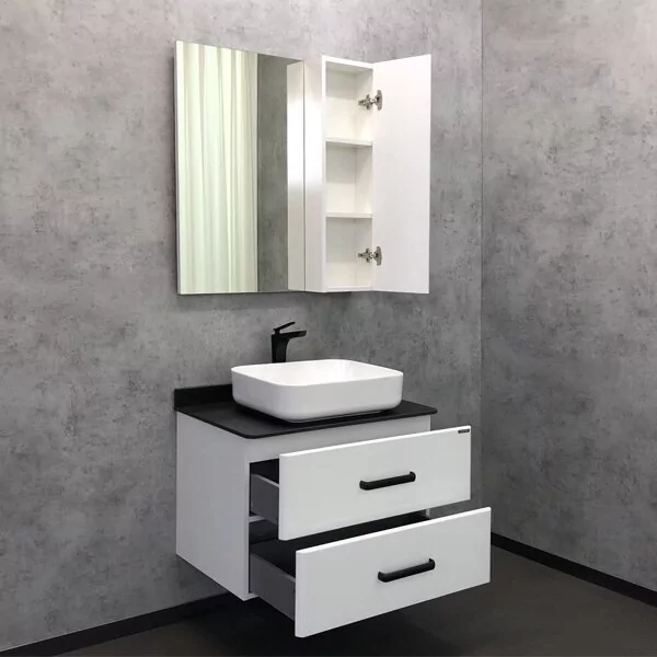 фото Тумба с раковиной Comforty Амстердам 75 белая 