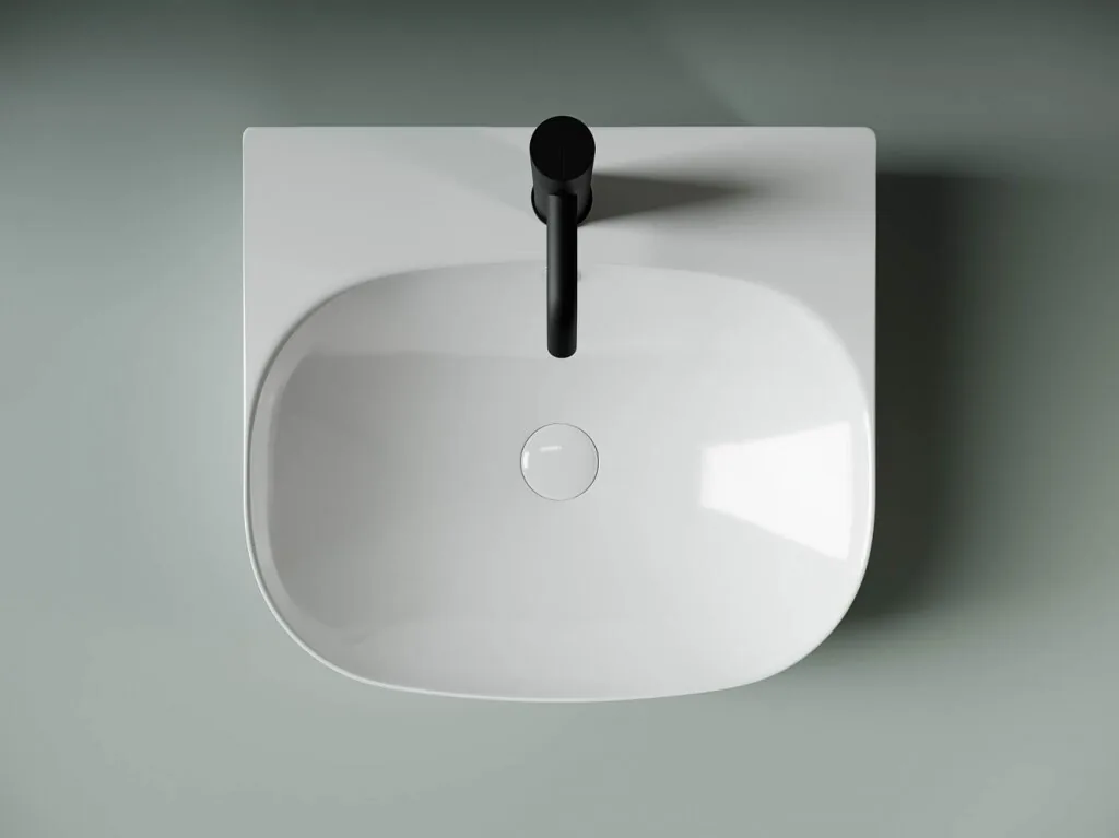 картинка Накладная раковина Ceramicanova Element CN5011 цвет белый 49х44.5 см 
