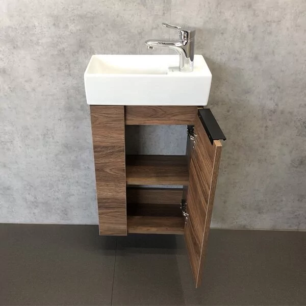 фото Тумба с раковиной Comforty Асти 40 дуб темно-коричневый 
