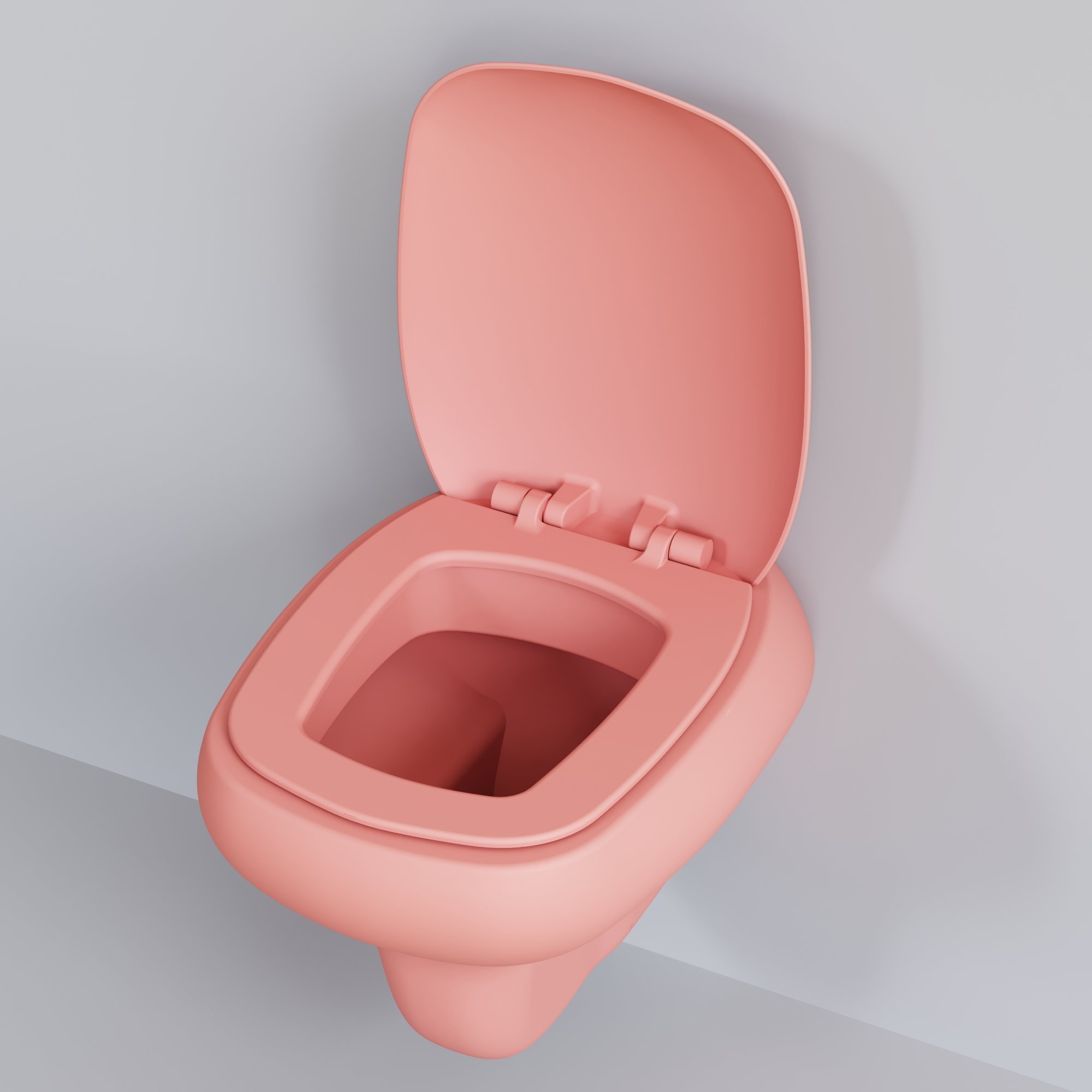 картинка Унитаз подвесной Ambassador Diamond 123T20901R розовый матовый с толстой крышкой 