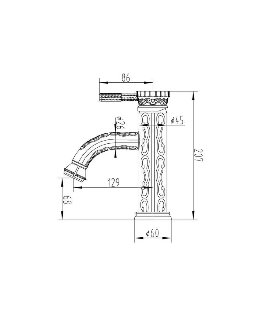 картинка Смеситель для раковины ZORG Antic A 115U-BR 