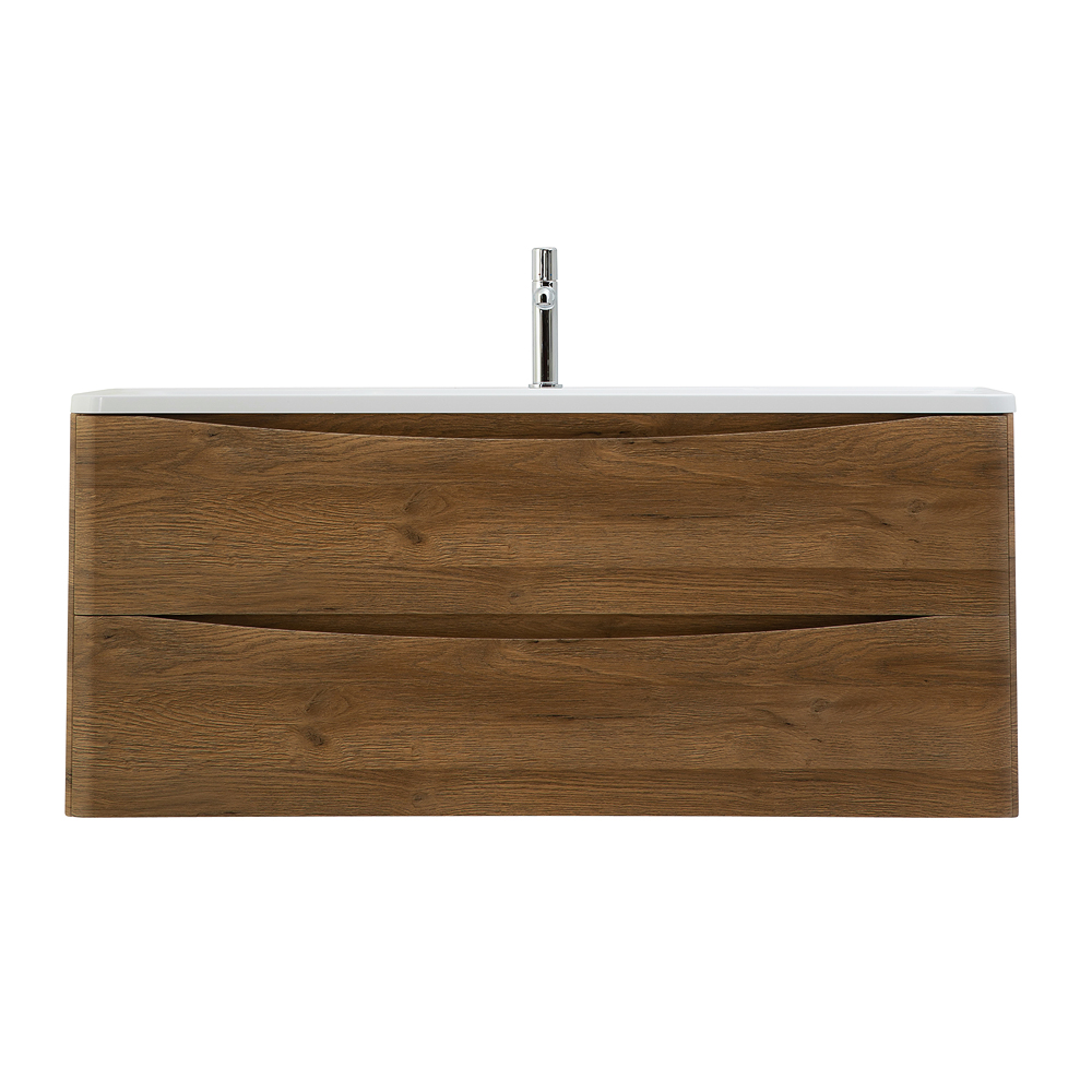 фото Тумба с раковиной подвесная BelBagno ACQUA 120 Rovere Rustico, раковина белая 