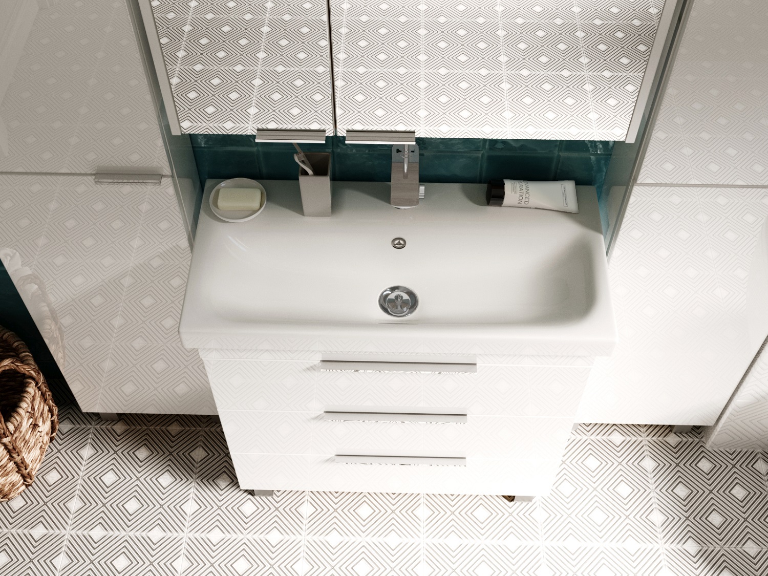 картинка Тумба 1Marka Gaula 80Н У92517 White  в ванную комнату