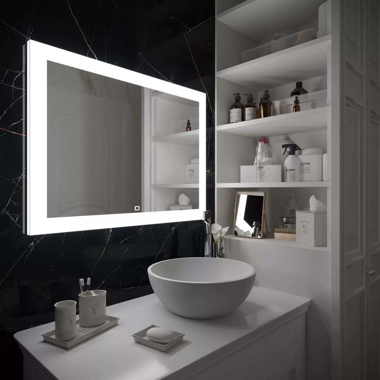 фото Зеркало Континент "Relax LED" 1200х700 c подсветкой 