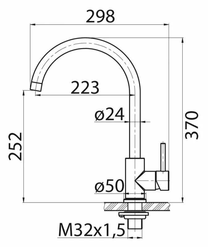 картинка Смеситель для кухни BelBagno BB-LAM03-IN, сатин 