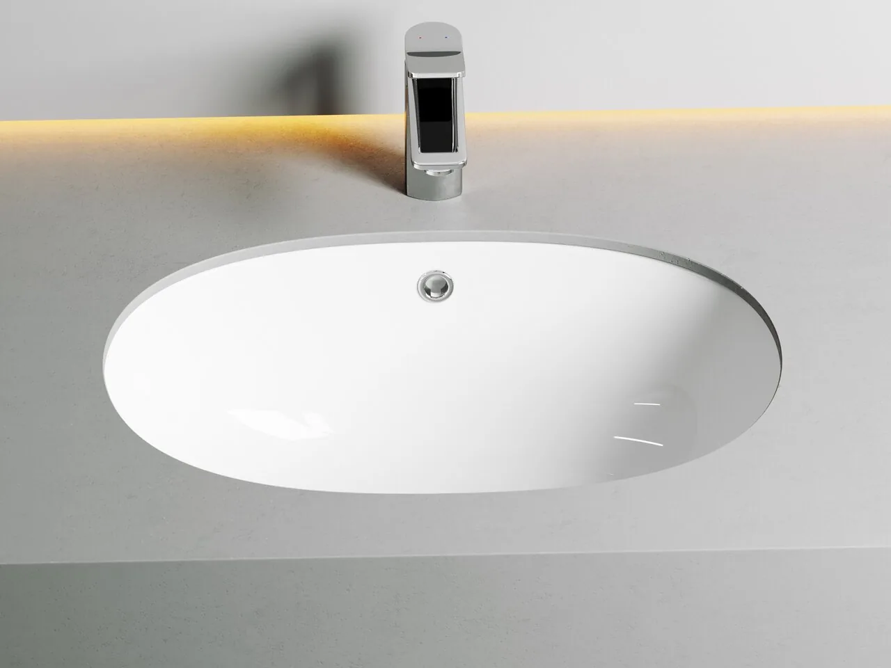 картинка Встраиваемая раковина Ceramicanova Element CN6044 цвет белый 56.5х38.5 см 