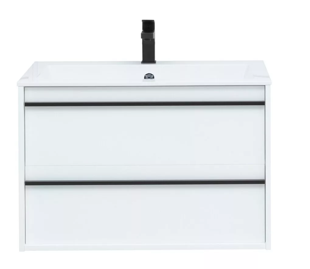 фото Тумба с раковиной Aquanet Lino 80 белый матовый арт. 00271947 