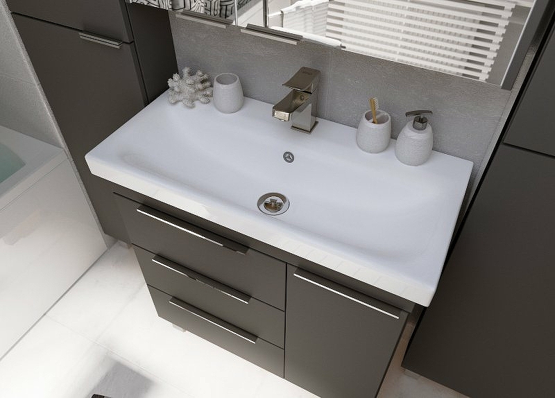 картинка Тумба 1Marka Gaula 80Н У92546 Black  в ванную комнату