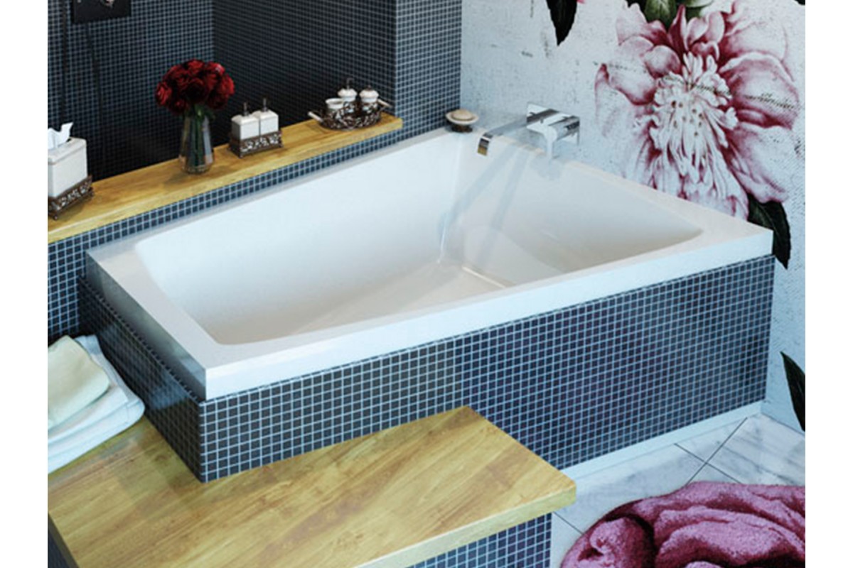 картинка Акриловая ванна Vayer Trinity R 160x120 с каркасом и слив-переливом 