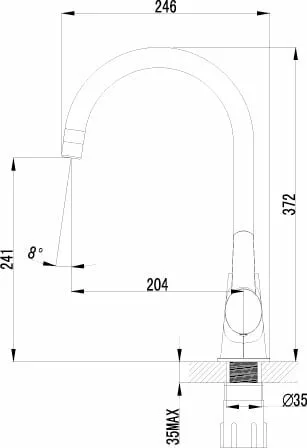 картинка Смеситель для кухонной мойки Lemark Atlantiss LM3255C 