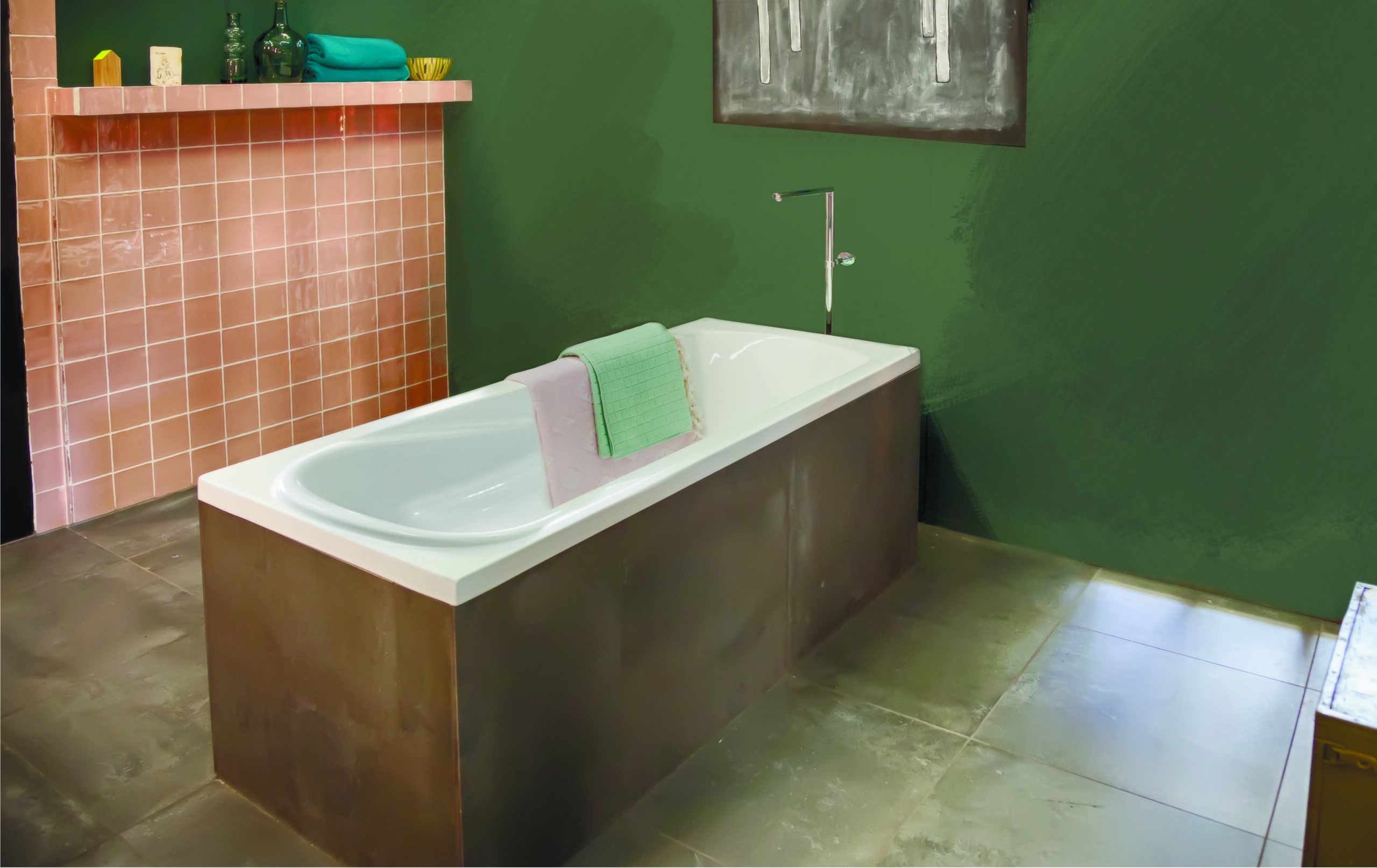 картинка Акриловая ванна Eurolux ALLA 170x75 с каркасом, экраном и слив-переливом 
