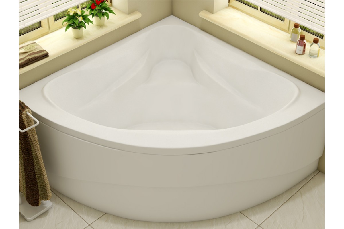 картинка Акриловая ванна Relisan Rona 130x130 с каркасом и слив-переливом 