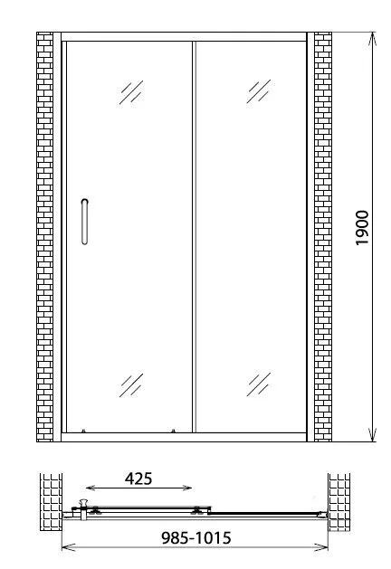 картинка Душевая дверь Gemy Victoria S30191HM 