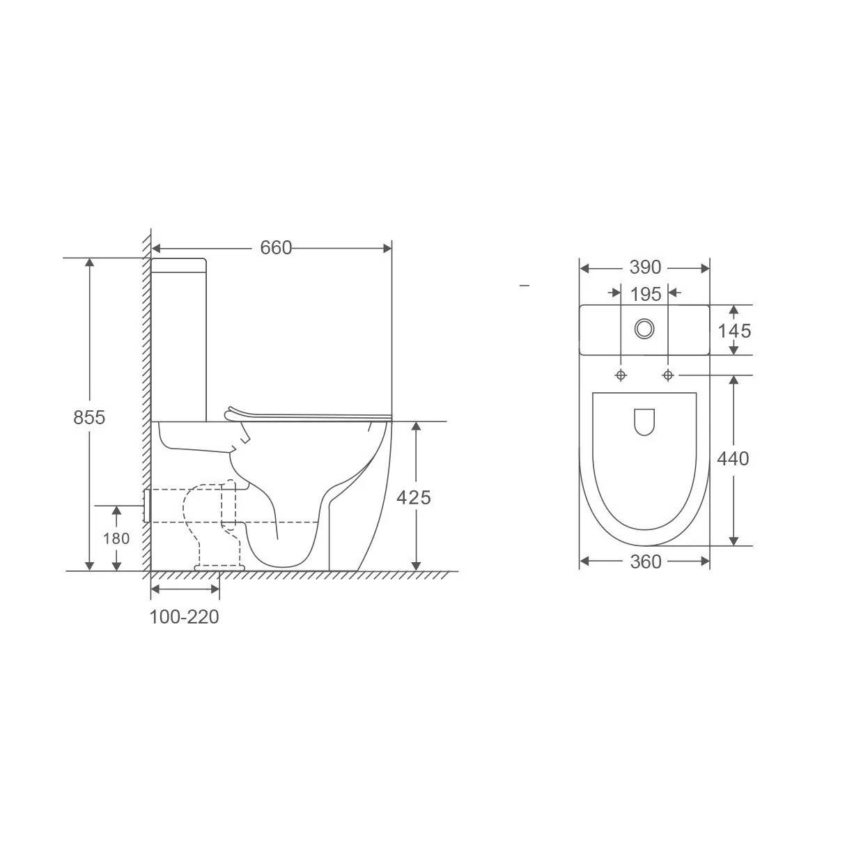 картинка Унитаз Grossman GR-4407SQ 66х39х85,5 белый напольный безободковый торнадо с тонкой крышкой 