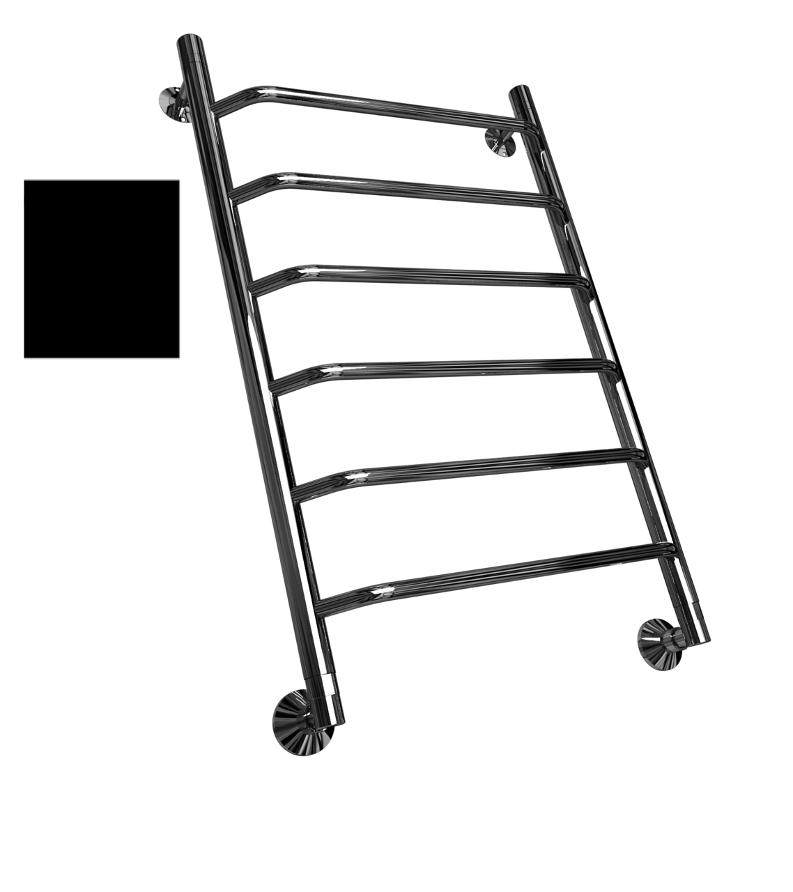 картинка Полотенцесушитель Двин E 80/60 Водяной (1"-1/2" К3 Чёрный матовый) (4627167082234) 