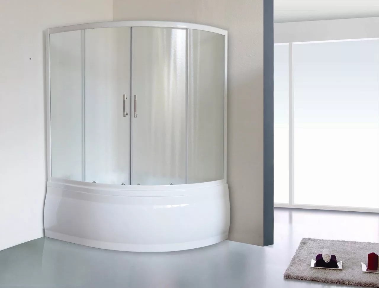 картинка Душевая штора Royal Bath 150ALP-C 150x100x150 (матовая) 