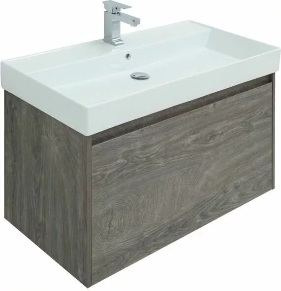 фото Тумба с раковиной Aquanet Nova Lite 100 дуб рошелье (1 ящик) арт. 00245251 