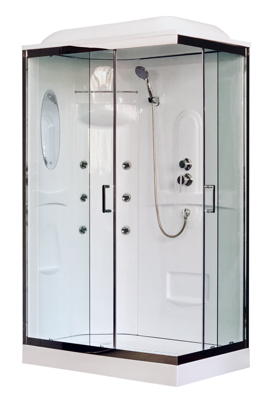картинка Душевая кабина Royal Bath 8120HP2-T-CH (прозрачное) левая 120x80x217 