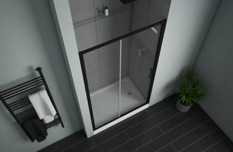 картинка Душевая дверь в нишу BRAVAT BLACKLINE BD120.4101B 