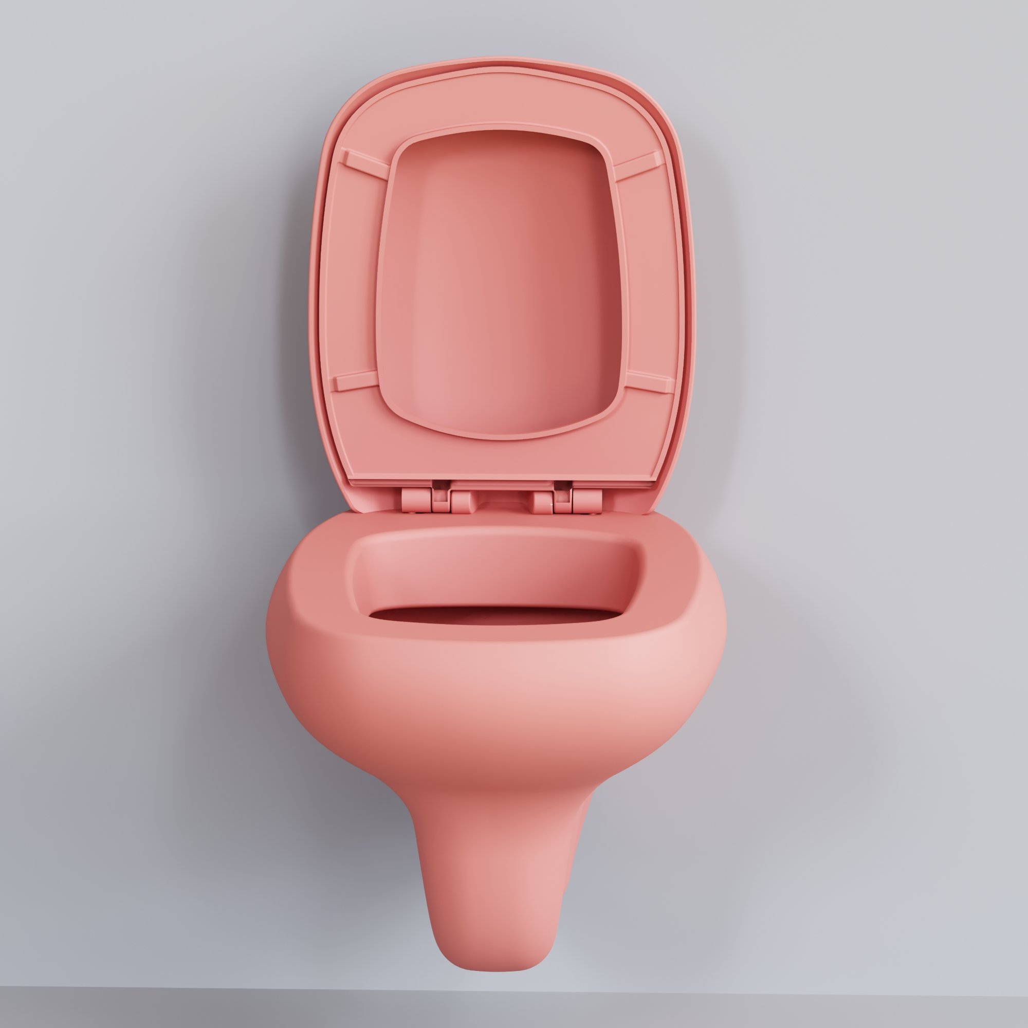 картинка Унитаз подвесной Ambassador Diamond 123T20901R розовый матовый с толстой крышкой 