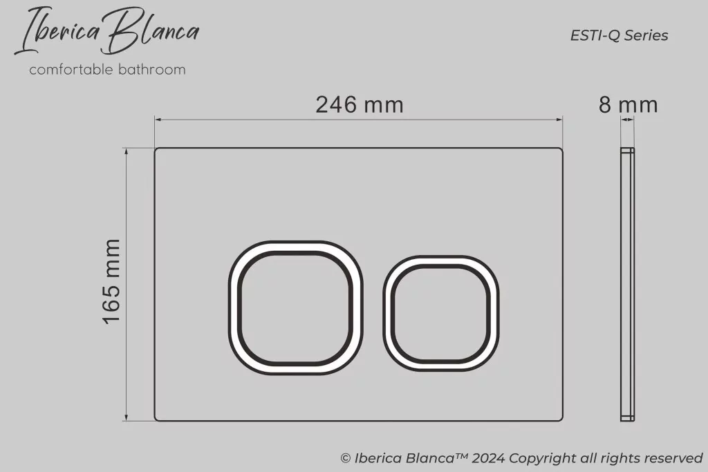 картинка Комплект 3 в 1 IBERICA BLANCA инсталляция с унитазом BILBAO ALTO IB.BLA.231.1B1 клавишей хром матовый ESTI-Q IB.B083.004.002 