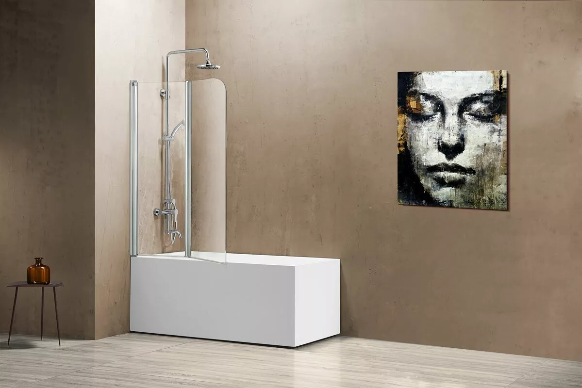 картинка Душевая шторка на ванну Vincea VSB-12114CL, 1140*1400, хром, стекло прозрачное 
