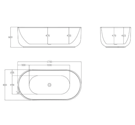 картинка Акриловая ванна BelBagno BB401-1700-800 