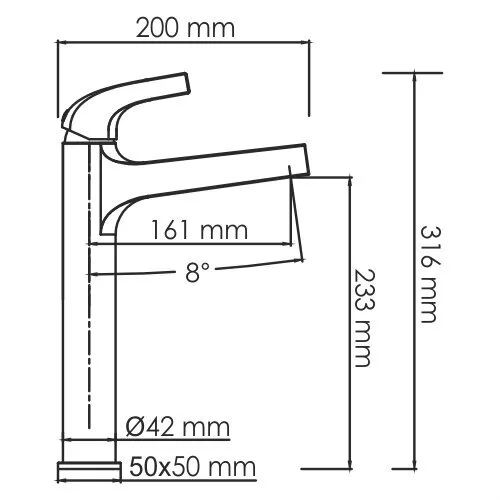 картинка Смеситель для умывальника WasserKRAFT Sauer 7103H 