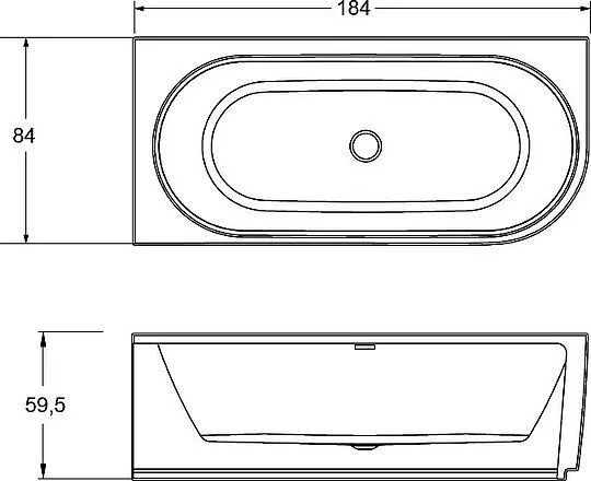 картинка Акриловая ванна Riho Desire R 184x84 