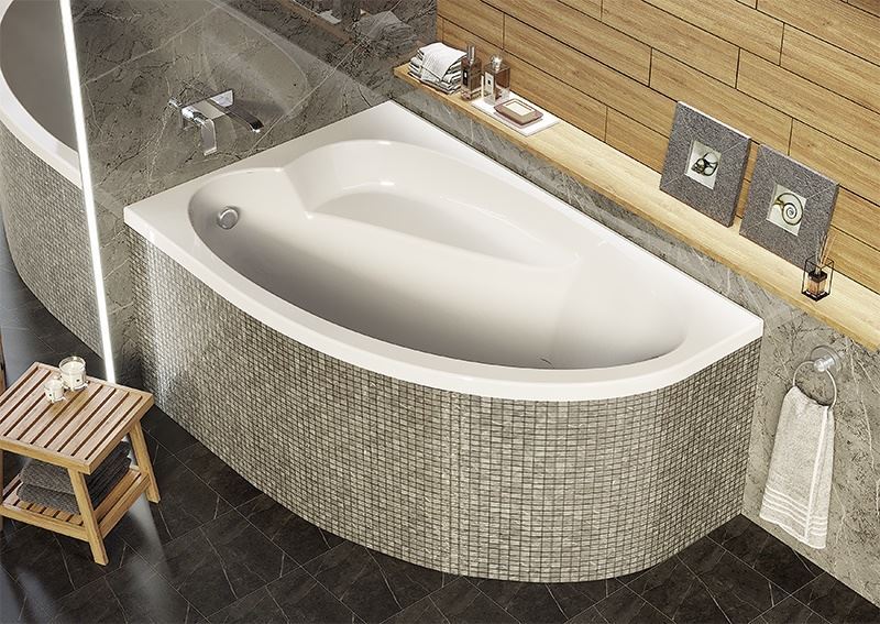 картинка Ванна асимметричная Alex Baitler NERO 160Х100 L 