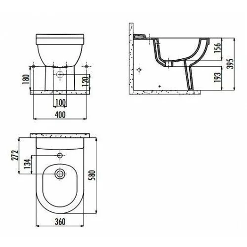 картинка Напольное биде Creavit Vitroya VT500-00CB00E-0000 