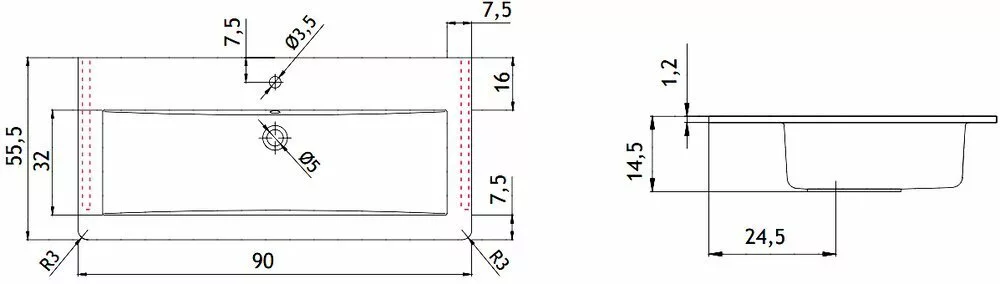 картинка Раковина Цвет и Стиль Флора 90 