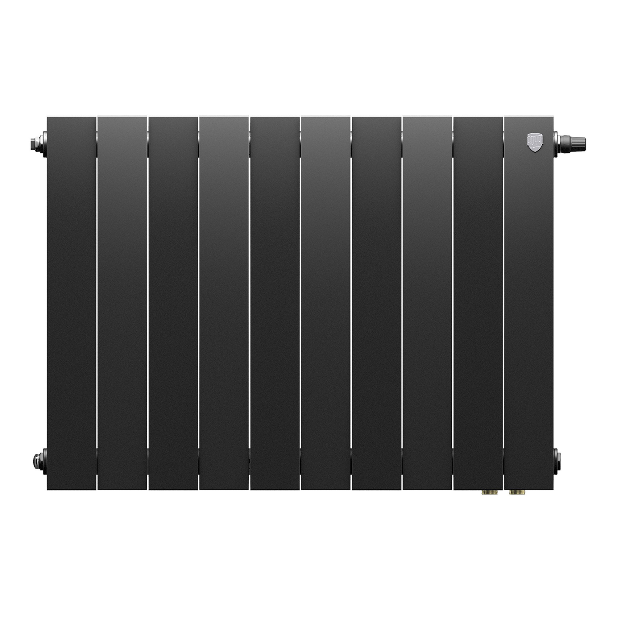 картинка Радиатор биметаллический Royal Thermo PianoForte 500 Чёрный VR80 10 секций 