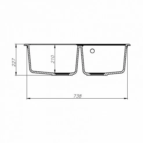 картинка Мойка кухонная из искусственного гранита IDDIS Vane G V35C782i87 