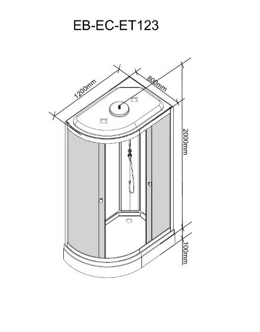 картинка Душевая кабина Parly EC1231L 